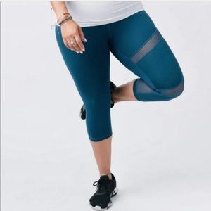 Zyia Active Corsair Blue Brilliant Mesh Hi-Rise Crop 17” 16-18